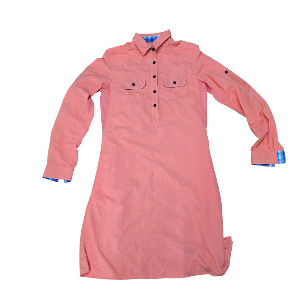 Kuhl Mountain Culture Womens Coral Shirt Dress Long Sleeve Nylon Size Small‎